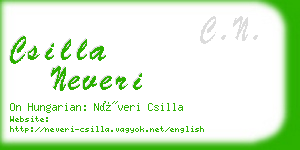 csilla neveri business card